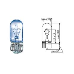 T10 BLUE - 12V - 5W - W2,1X9,5d - FIRE