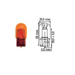 T20 ARANCIONE - 12V - 21/5W - W3X16q - FIRE