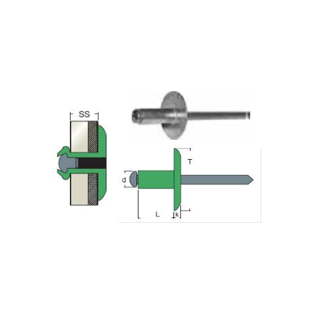 AFL-Rivetto standard Al/Acciaio TL - 3,2x10,0 TL10