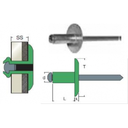 AFL-Rivetto standard Al/Acciaio TL - 3,2x8,0 TL10