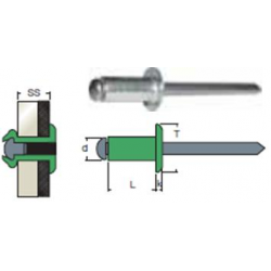 AFT-Rivetto standard Al/Acciaio TT - 2,4x10,0