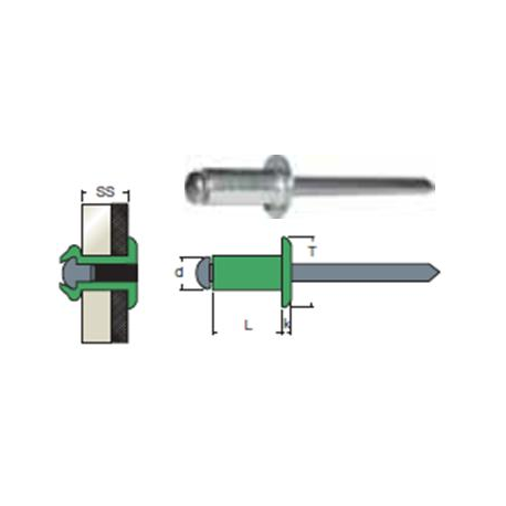 AFT-Rivetto standard Al/Acciaio TT - 2,4x10,0