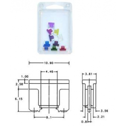 Bllister da 10 mini fusibili low profile assortiti