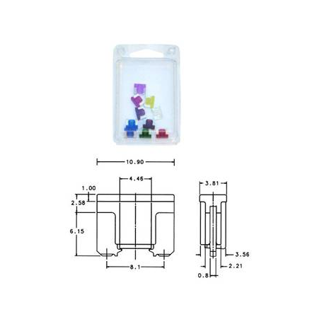 Bllister da 10 mini fusibili low profile assortiti