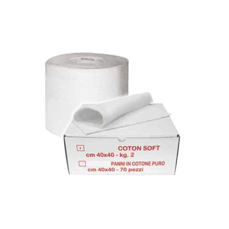 Coton-soft panni - cm 40x40 cm - scatola 10 Kg