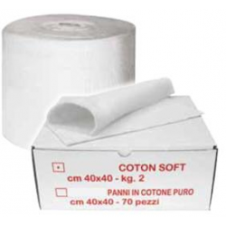 Coton-soft panni - cm 40x40 cm - scatola 2 Kg