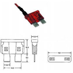 Fusibile bilama con presa di corrente 25 A