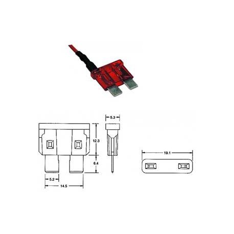 Fusibile bilama con presa di corrente 25 A