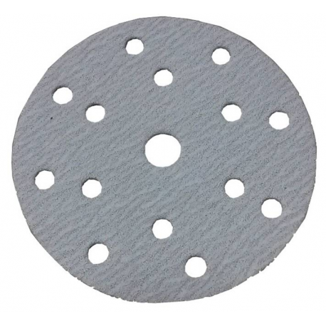 GRANA 120 - D150 - Dischi abrasivi in carta velcrata 15 FORI - conf. 100 pz