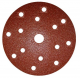 GRANA 120 - D150 - Dischi abrasivi in carta velcrata per legno e metallo 15 FORI - conf. da 50 pz
