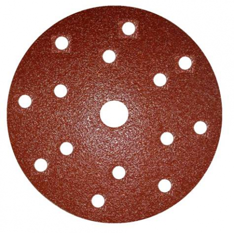 GRANA 40 - D150 - Dischi abrasivi in carta velcrata per legno e metallo 15 FORI - conf. da 50 pz