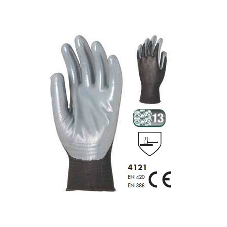 Guanto spalmato nitrile - tg 10