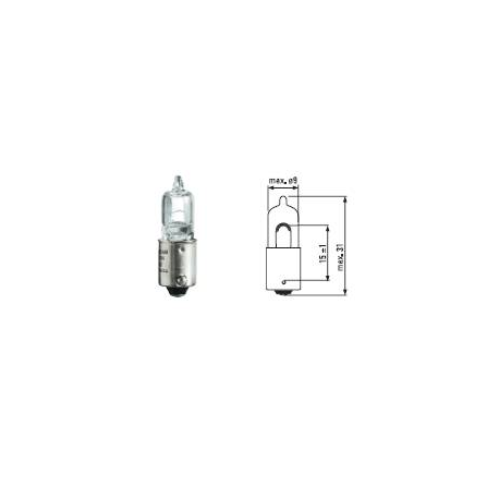 H20W halogen - 12V - 20W - BA9s - FIRE