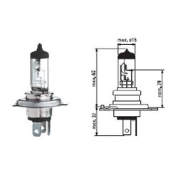 H4 - 12V - 60/55 W - P43t - GE