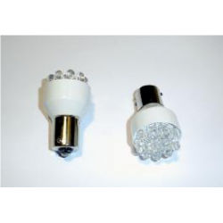 LED - 12V - 12 n. LED - Ø 25 mm - BAU15s - Bianco - FIRE