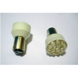 LED - 12V - 12 n. LED - Ø 25 mm - BAY15d - Bianco - FIRE