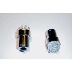 LED - 12V - 8 n. LED - Ø 18 mm - BA15s - Bianco - FIRE