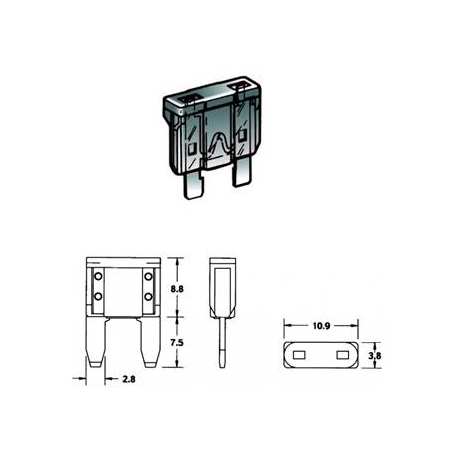 Mini fusibile a lama 25 A