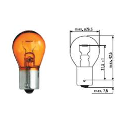 P21W ARANCIONE - 12V - 21W - BA15s - FIRE