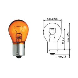 PY21W ARANCIONE - 12V - 21W - BAU15s - FIRE