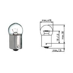 R10W - 12V - 10W - BA15s - FIRE